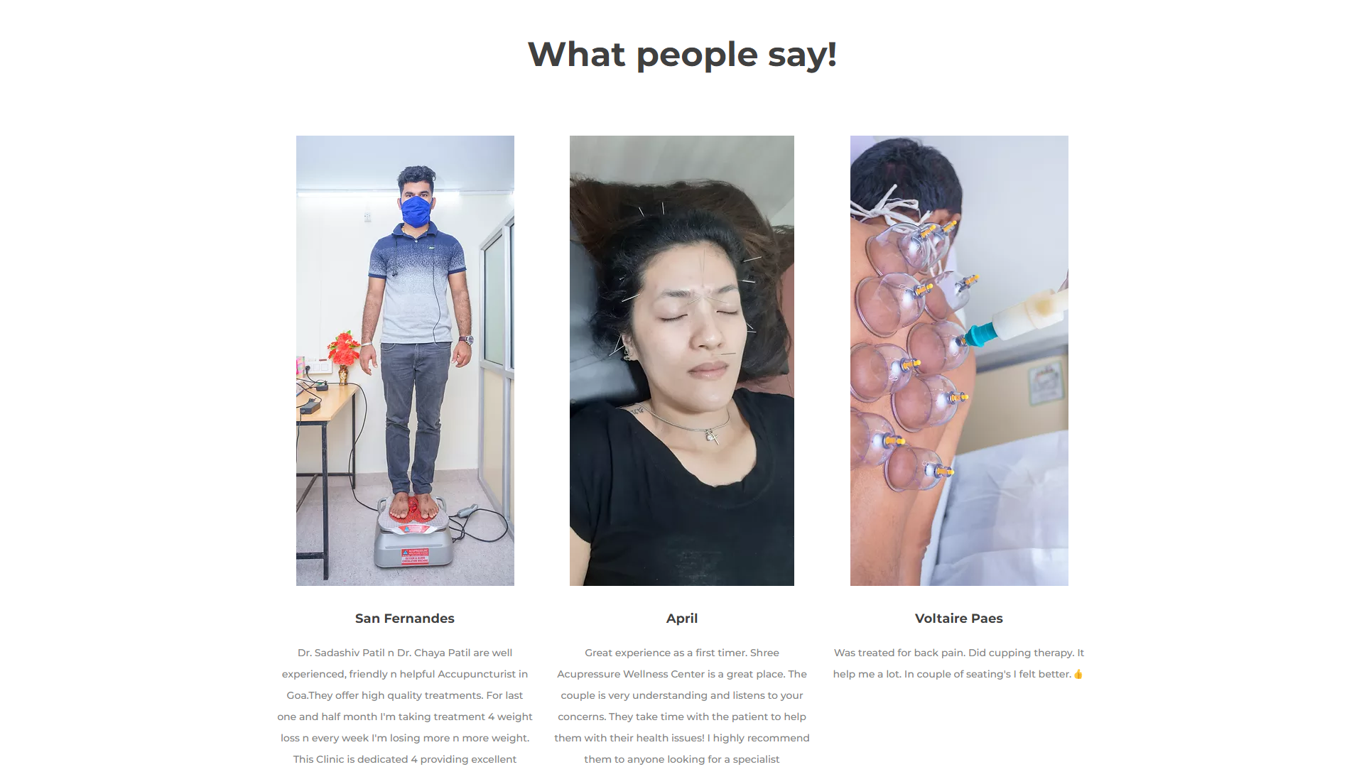 Shree Acupressure website image